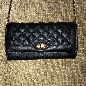 USED ONCE Black Leather Mini Crossbody/Clutch